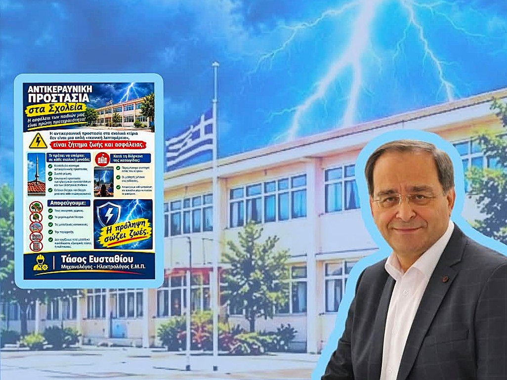 Αφίσα με χρήσιμες οδηγίες αντικεραυνικής προστασίας για τα σχολεία Αφίσα με χρήσιμες οδηγίες αντικεραυνικής προστασίας για τα σχολεία
